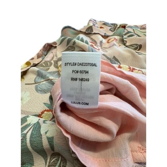 "LULUS" Floral Back Tie Sundress SZ XS Boho Cottage Core Fairy Prairie Whimsical - Picture 13 of 13